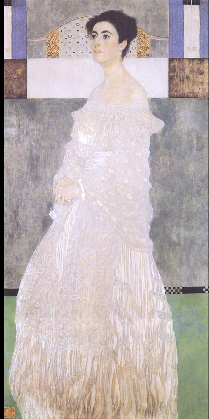 Gustav Klimtla donna in oro su tela. La Testata