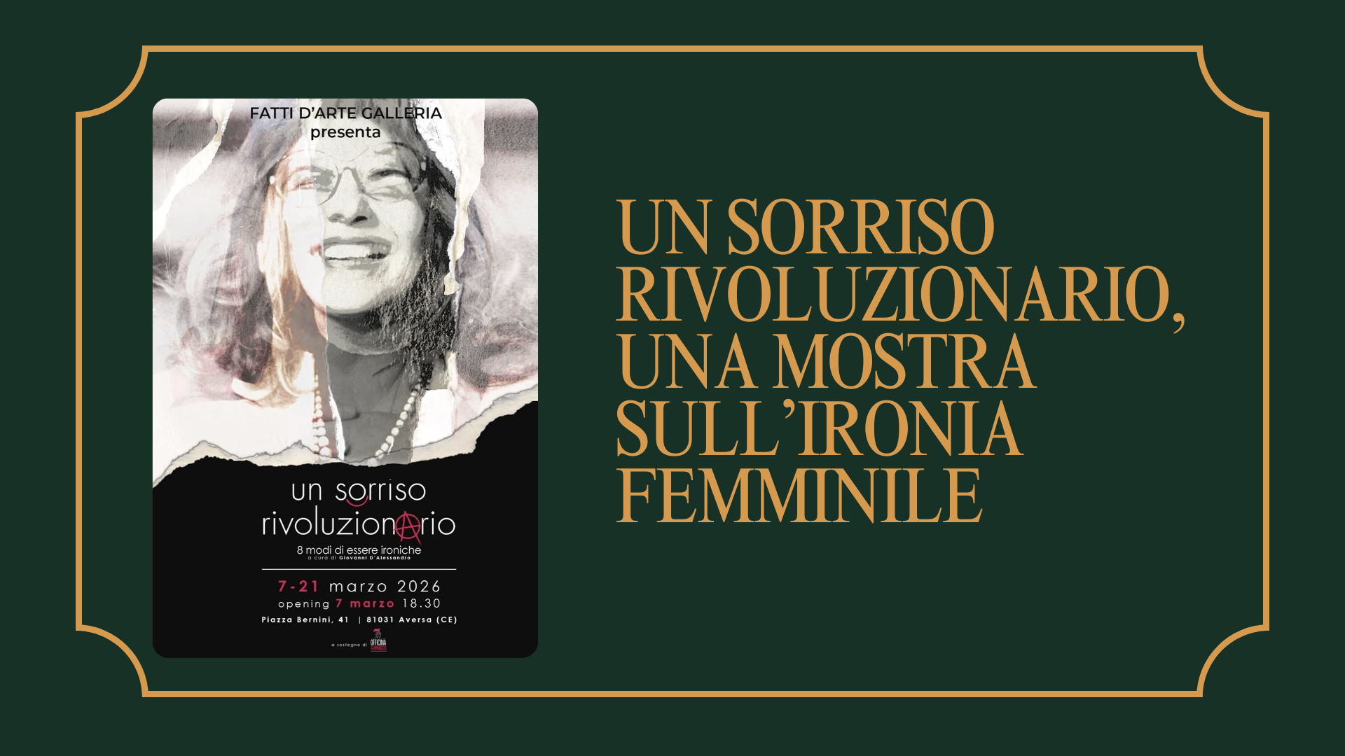 Un sorriso rivoluzionario, una mostra sull’ironia femminile